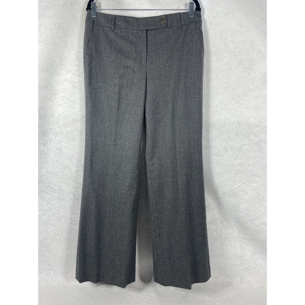 Talbots Heritage Dress Pants Women's Petite 10P Gray Mid Rise Wool Straight New